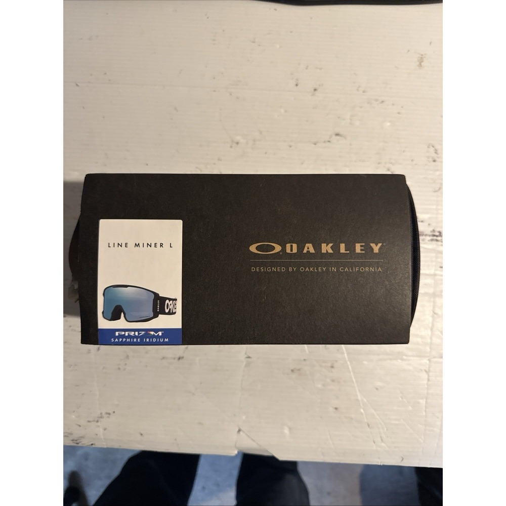 Oakley Line Miner L LP Snow Goggles Black Prizm Sapphire Iridium Snowboarding